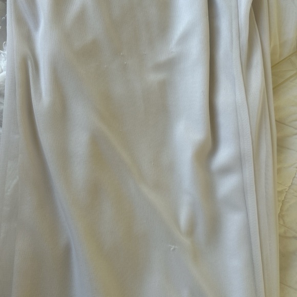 Vintage Y2K mesh off-shoulder bell sleeve tube top & matching wide leg pants set - Picture 9 of 10